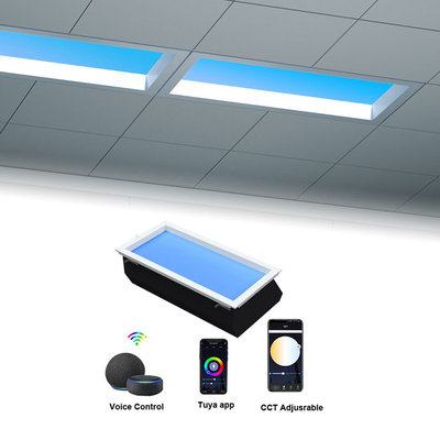 خرید پنل چراغ سقفی LED 40 وات با دمای رنگ قابل تنظیم، روشنایی، برنامه هوشمند و حالت های DIY تولید آنلاین