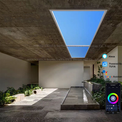 خرید سقف یکپارچه نورگیر LED مصنوعی توکار الکسا تویا کنترل CCT 6500K تولید آنلاین