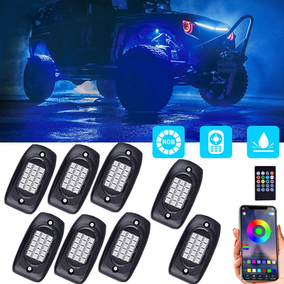 خرید چراغ های راک چندرنگ دستی RGB ضد آب با کنترل از راه دور تولید آنلاین
