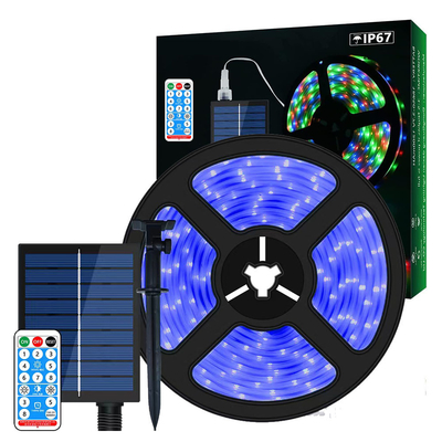 خرید ROHS Practical Solar Strip Light Outdoor 2835 SMD Remote Control تولید آنلاین