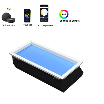سقف نورگیر LED مصنوعی سقفی ROHS تقلید نور خورشید فرورفته 30x60 CCT 6500K