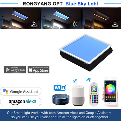 پنل LED 24 اینچی Skylight، ال ای دی کنترل صوتی الکسا شبیه سازی نور خورشید