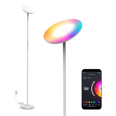 لامپ ایستاده RGB عملی چند رنگ، لامپ گوشه RGB DIY 2000 Lumen
