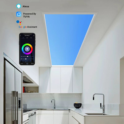 نورگیر LED مصنوعی طبیعی 60x60 100W CCT 6500K کنترل صوتی