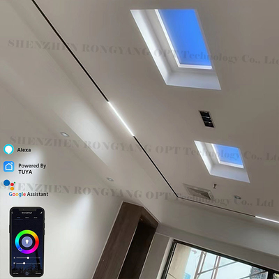 نور آسمان مصنوعی مربعی CCT 600x600، LED سقفی شبیه سازی نور خورشید