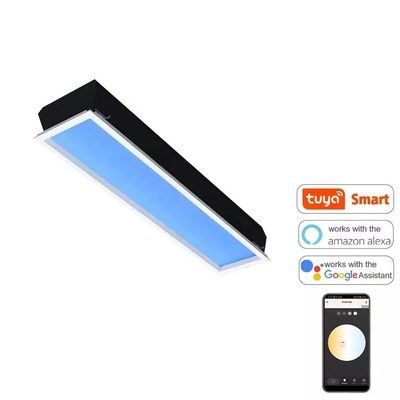 سقف پانل نورگیر LED سطحی 120x30 110 ولت CCT رنگ آسمان آبی