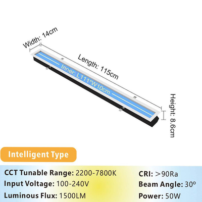 50W چراغ فلک LED پانل نور 86mm نازک 2000LM 100-240V L1150 XW 140 X H86mm