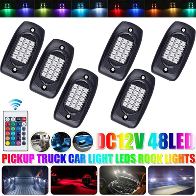 ضد آب LED RGB Rock Lights Kit APP Control Multifunction