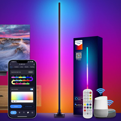 کنترل از راه دور چراغ طبقه گوشه RGB مادون قرمز اتاق نشیمن با حالت موسیقی