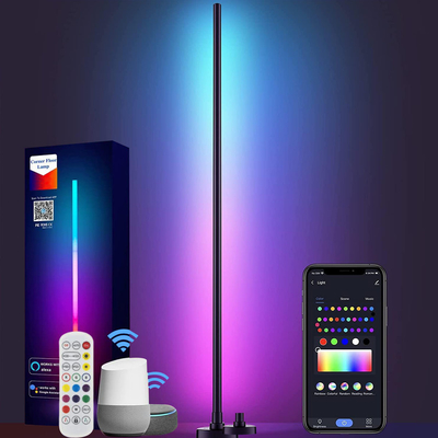 نوردیک مدرن RGB LED کف چراغ کنترل صوتی وای فای الکسا داخلی با قابلیت تنظیم نور