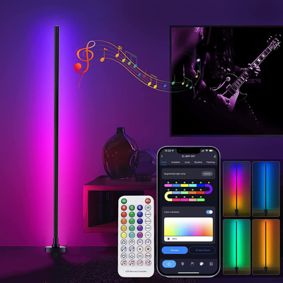 کنترل از راه دور LED RGB گوشه چراغ طبقه با تغییر رنگ AC85V-265V