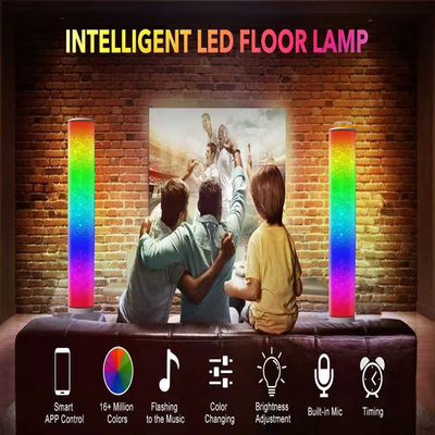 چراغ کف گوشه ای 20 واتی RGB پلی پروپیلن کنترل برنامه تلفن هوشمند 16 میلیون رنگ