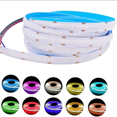 دیجیتال 630LED/M PCB RGB COB LED نوار 12 ولت 15 وات عرض 10 میلی متر بادوام
