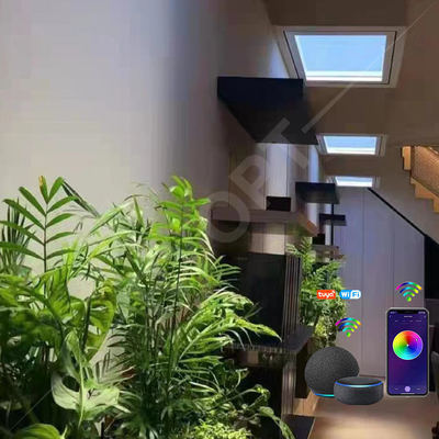 پنجره نورگیر مصنوعی Tuya LED Fake Skylight 2200K-7800K چند صحنه برای خانه