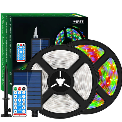 چراغ های خورشیدی ضد آب SMD2835، نوار LED RGB با انرژی خورشیدی پایدار