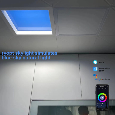 نصب سطحی 100 وات چراغ های صفحه LED تخت طبیعی نور خورشید کنترل Tuya
