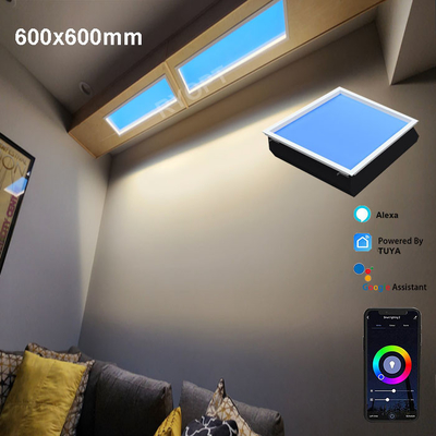 پنل سقفی چراغ سقفی LED مصنوعی آبی آسمان 600x600 بسیار نازک دالی 1V-10V با کم نور