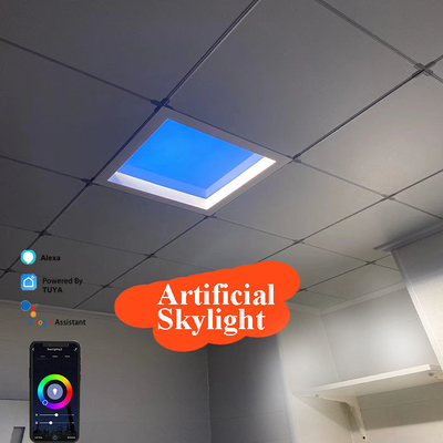 110V-240VAC محدوده قدرت ورودی پانل چراغ فلک LED با Tuya WiFi BT Control و ارتفاع رزرو سقف 350mm