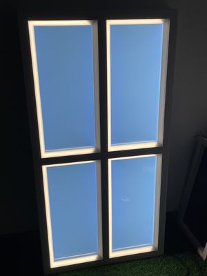 نور پنجره تقلبی با رنگ نور 2100-7500K، با نورپردازی LED پراکندگی ریلی و ولتاژ 100-240 ولت